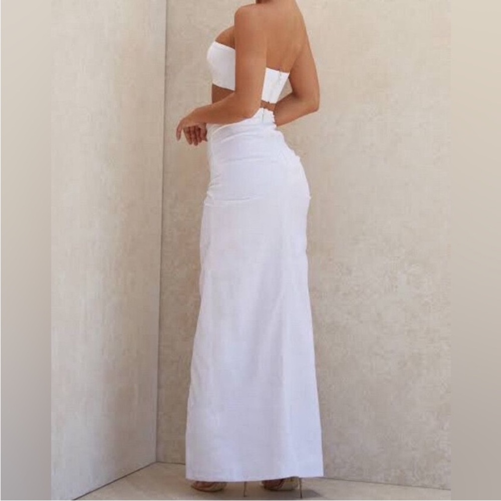 HOUSE OF CB 'Jada' White Maxi Wrap Skirt NWOT size XS - Picture 3 of 10